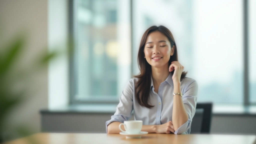Professional having a moment of peace during work break